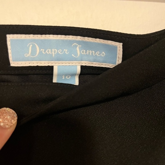 Draper James Black Mini Skirt Side Bow A-Line 10 Women's Side Zip - Picture 5 of 5